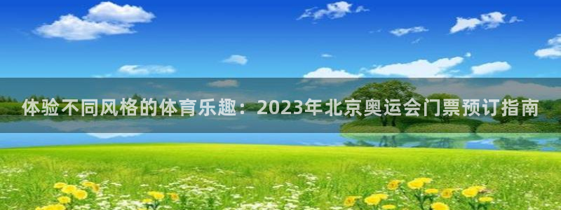 u球体育直播：体验不同风格的体育乐趣：2023年北京奥运会门票预订指南